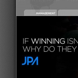 Website design for UK sports agency, JPA