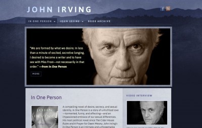 John Irving web design (previous)