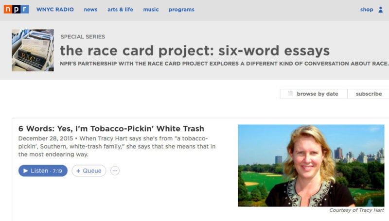 The Race Card Project at NPR