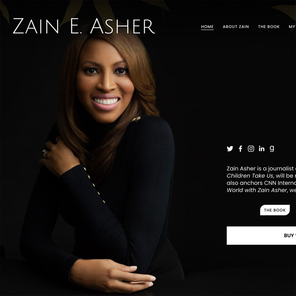 Zain Asher NYC author website design