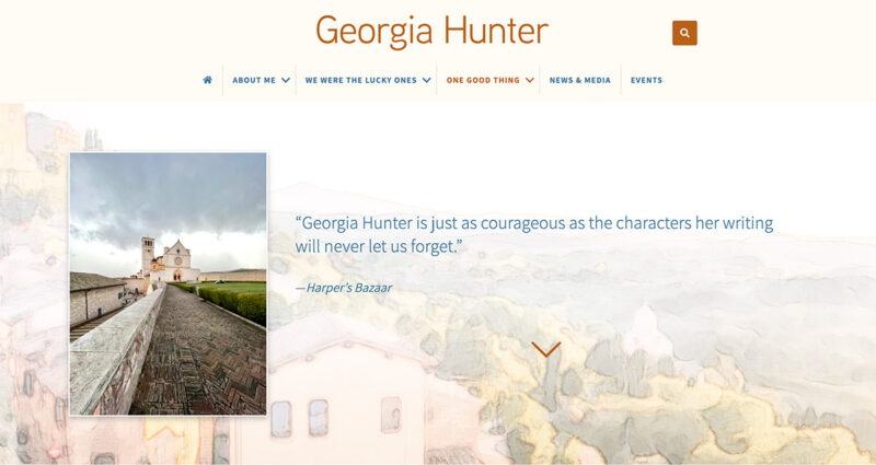 Author website design by Adrian Kinloch for Georgia Hunter