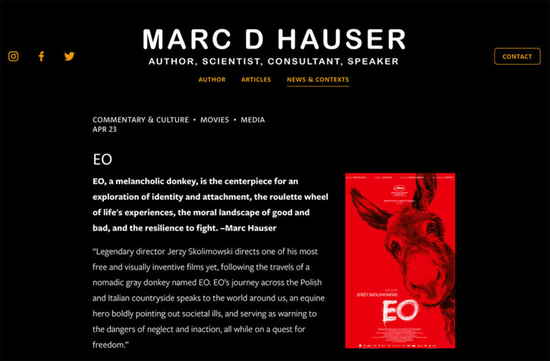 hauser-author-website-design